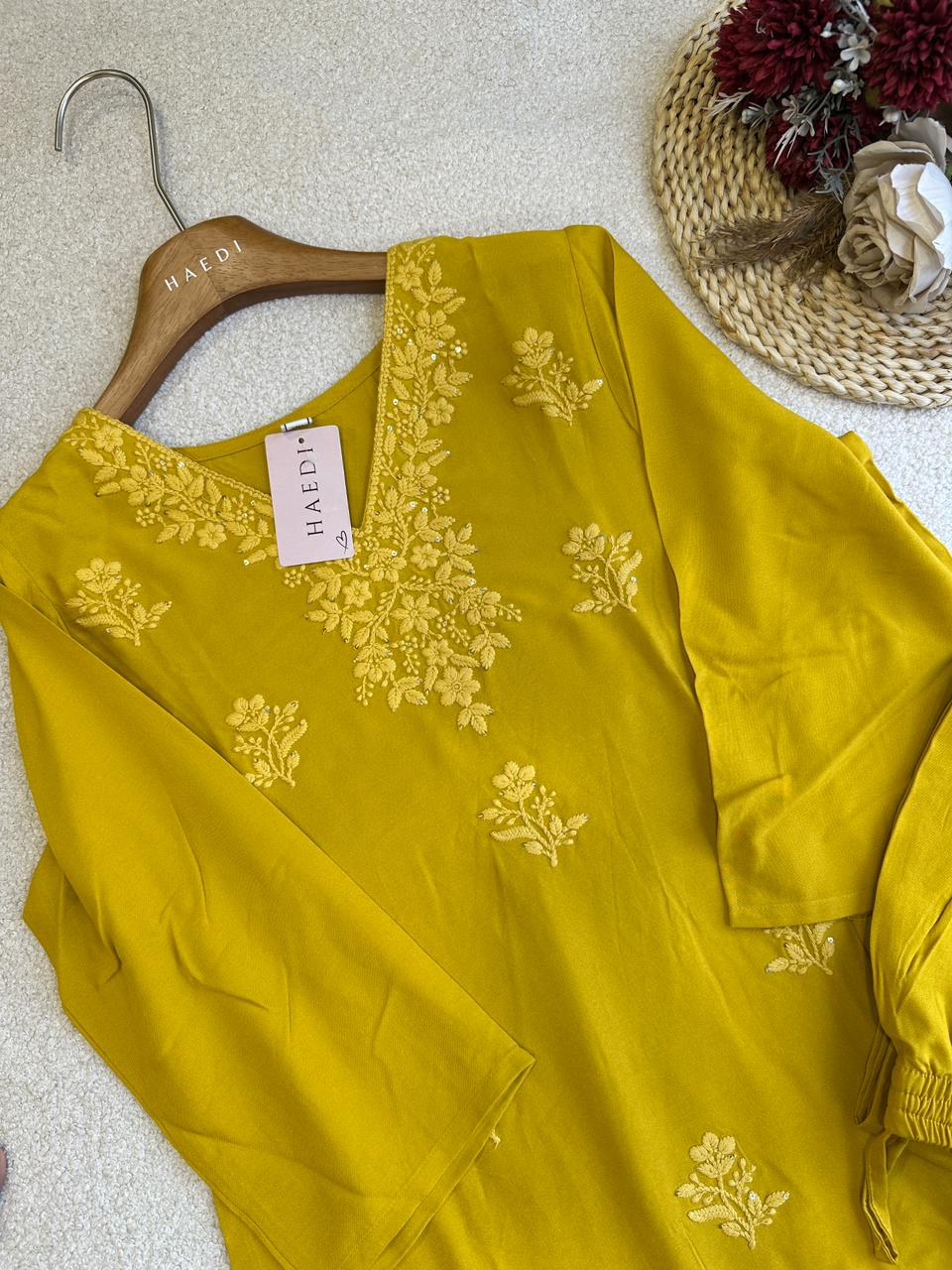 18824 Chikankari kurthi and palazzo set