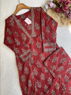 19070 Cotton kurti and pant set