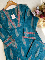 19070 Cotton kurti and pant set