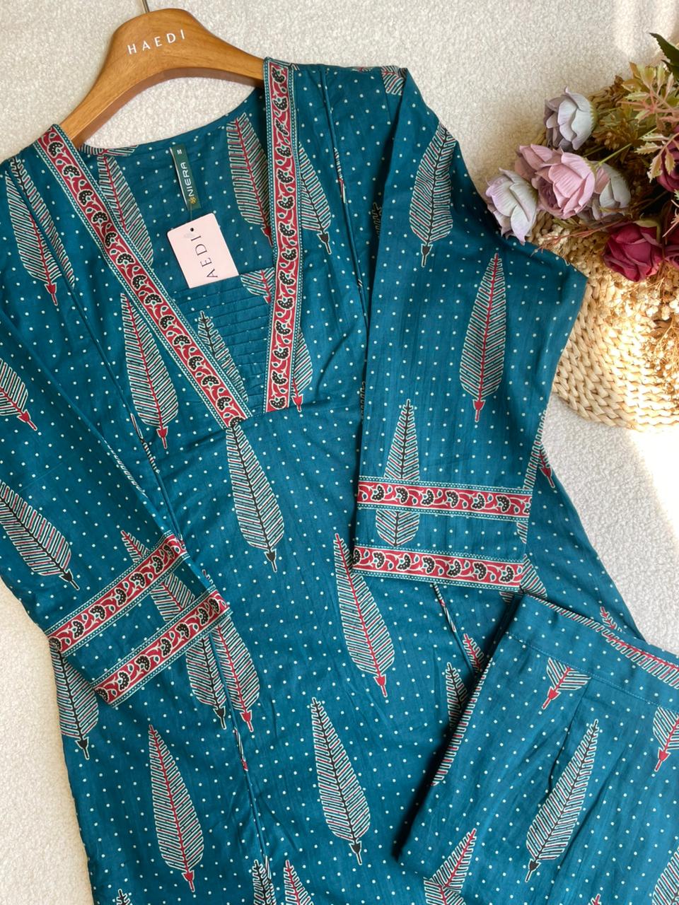 19070 Cotton kurti and pant set