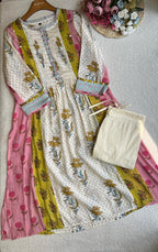 19368 Polychanderi kurta pant set