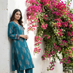 19070 Cotton kurti and pant set